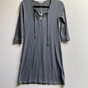 NWT Sundry Anthropologie Henley cotton Jersey 3/4 sleeve dress Sz XS